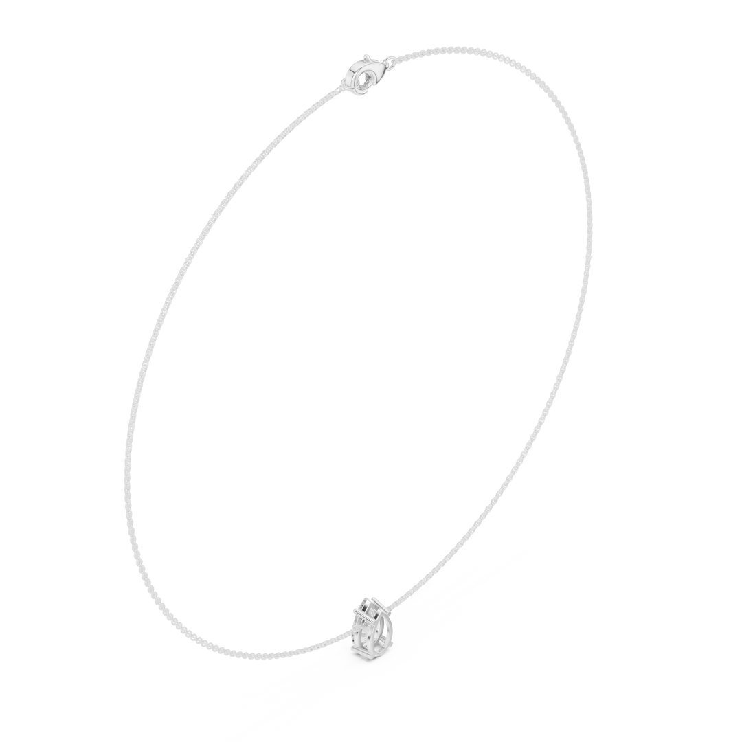 Pear Solitaire Drop Necklace — 3.07ct