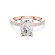 Silhouette 2.00ct Oval Diamond Ring