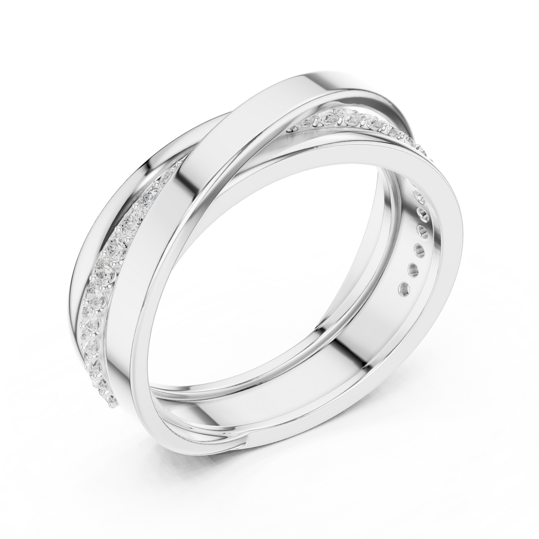 Slim Row Band Mens Ring — 0.29ct