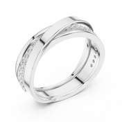 Slim Row Band Mens Ring — 0.29ct