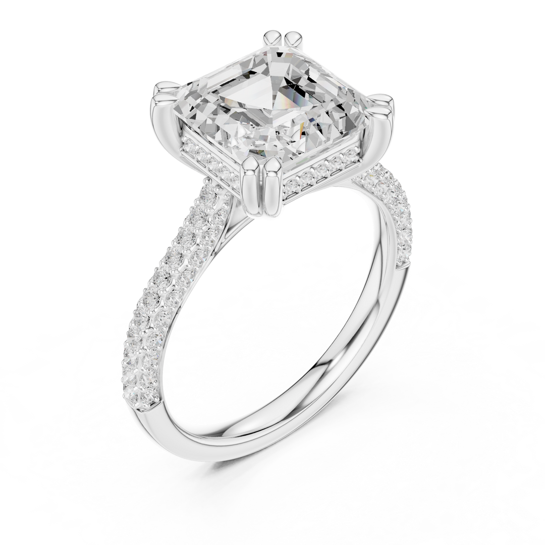 Monolith 3.83ct Emerald Cut Diamond Ring