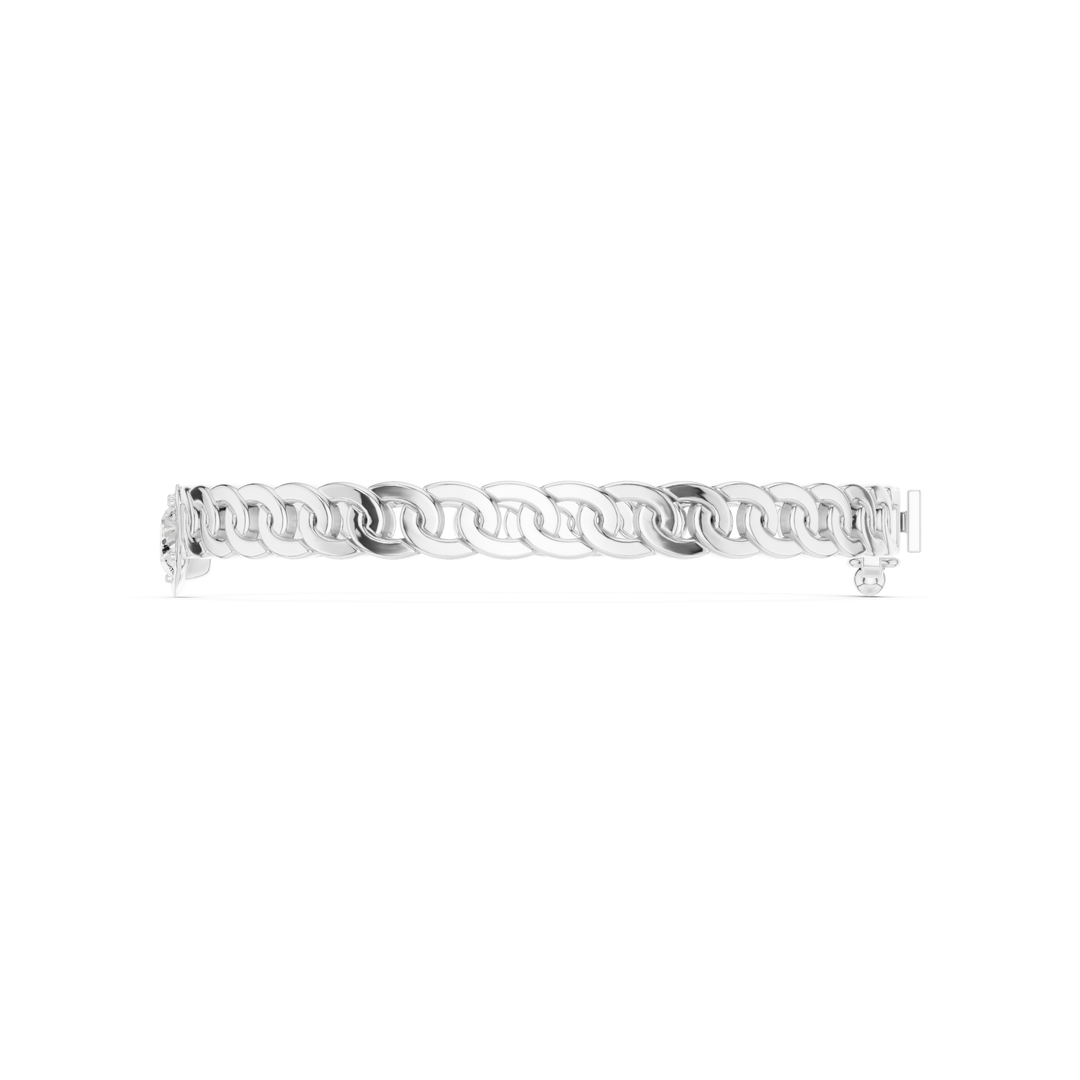 Curb Chain Station Men's Bracelet — 1.03ct
