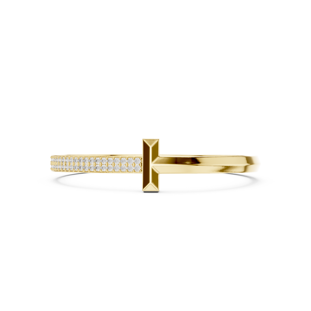 Wide Pavé Bangle Men's Bracelet — 2.58ct