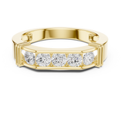 Five Stone Bar Mens Ring — 0.55ct