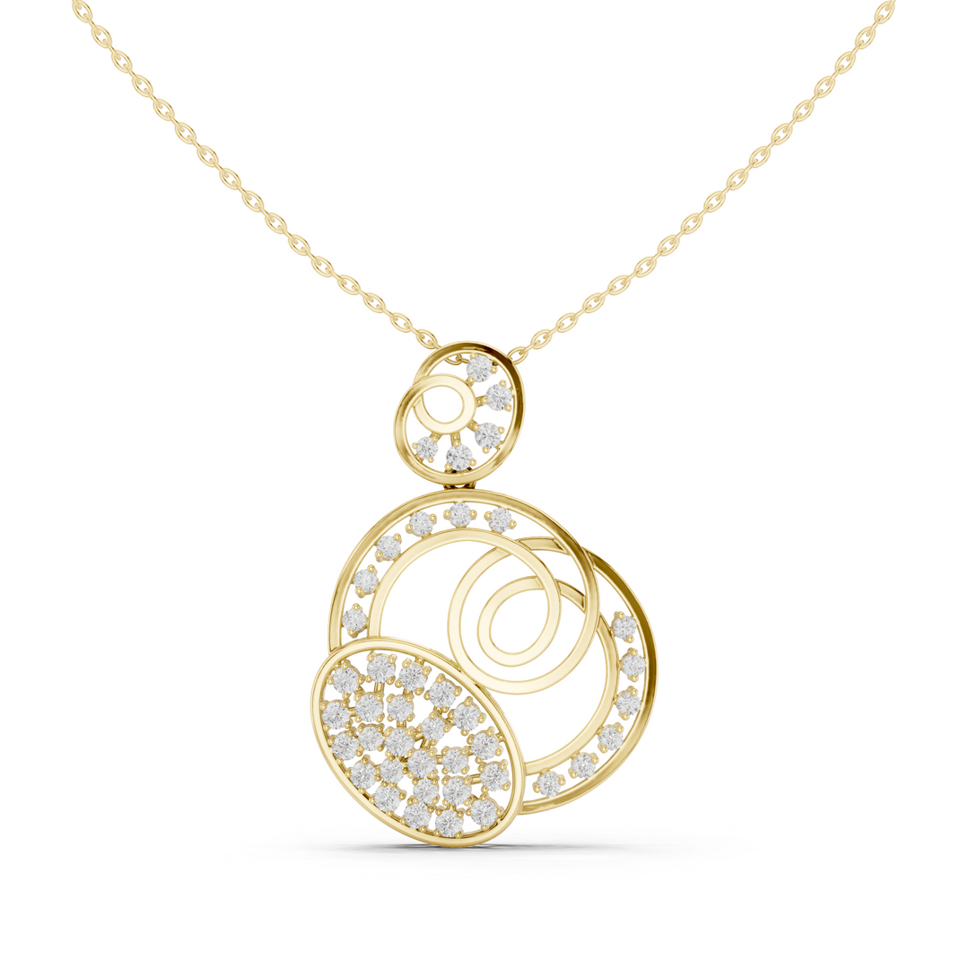 Bubble Circle Pendant — 1.16ct