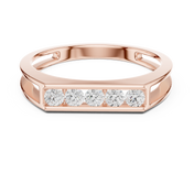 Marquise Channel Mens Ring — 0.50ct