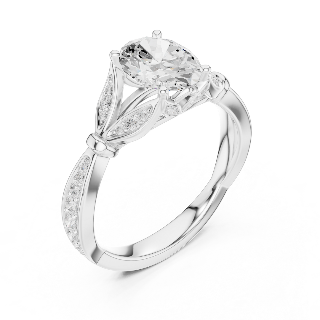 Miroir 1.36ct Oval Diamond Ring
