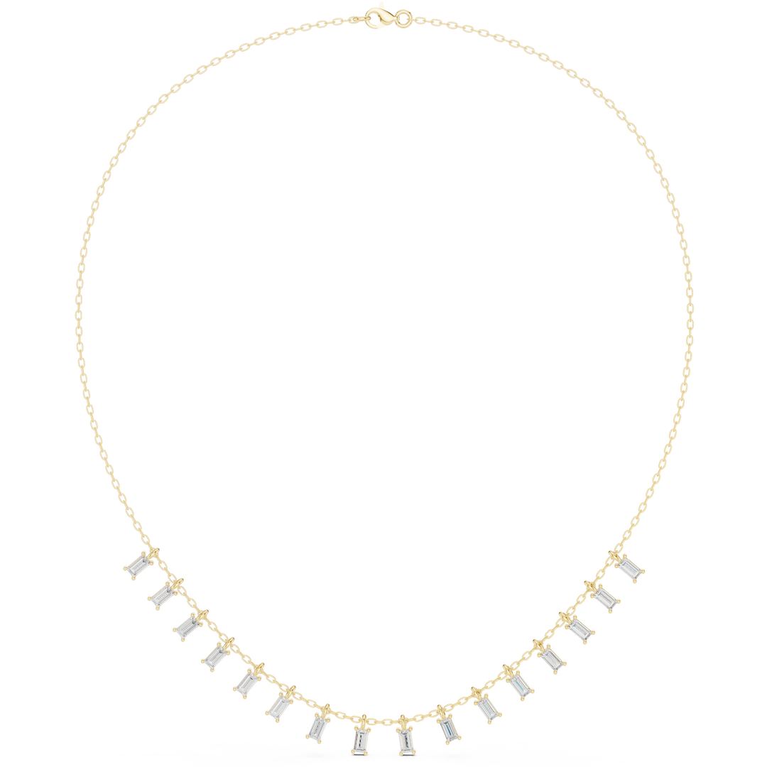 Graduated Baguette Tennis Necklace — 1.74ct