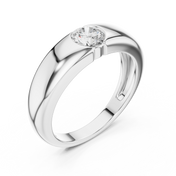Smooth Dome Mens Ring — 0.01ct