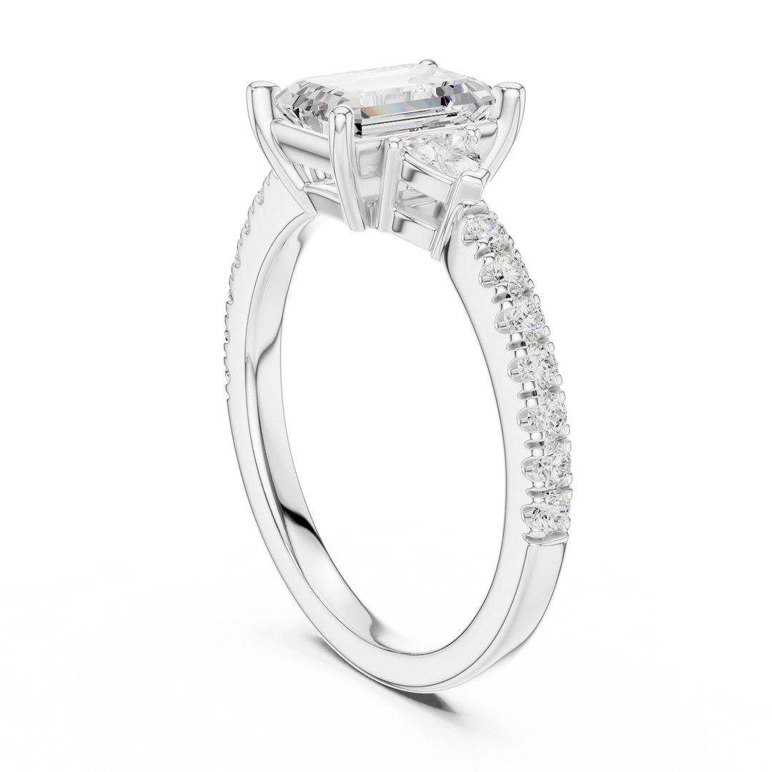 Vivian Emerald Cut Diamond Ring