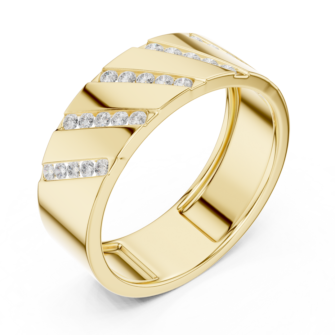 Channel Eternity Mens Ring — 0.25ct