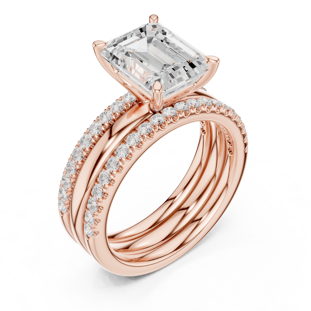 Oberon 2.83ct Emerald Cut Diamond Ring