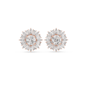 Celestia Diamond Halo Stud Earrings