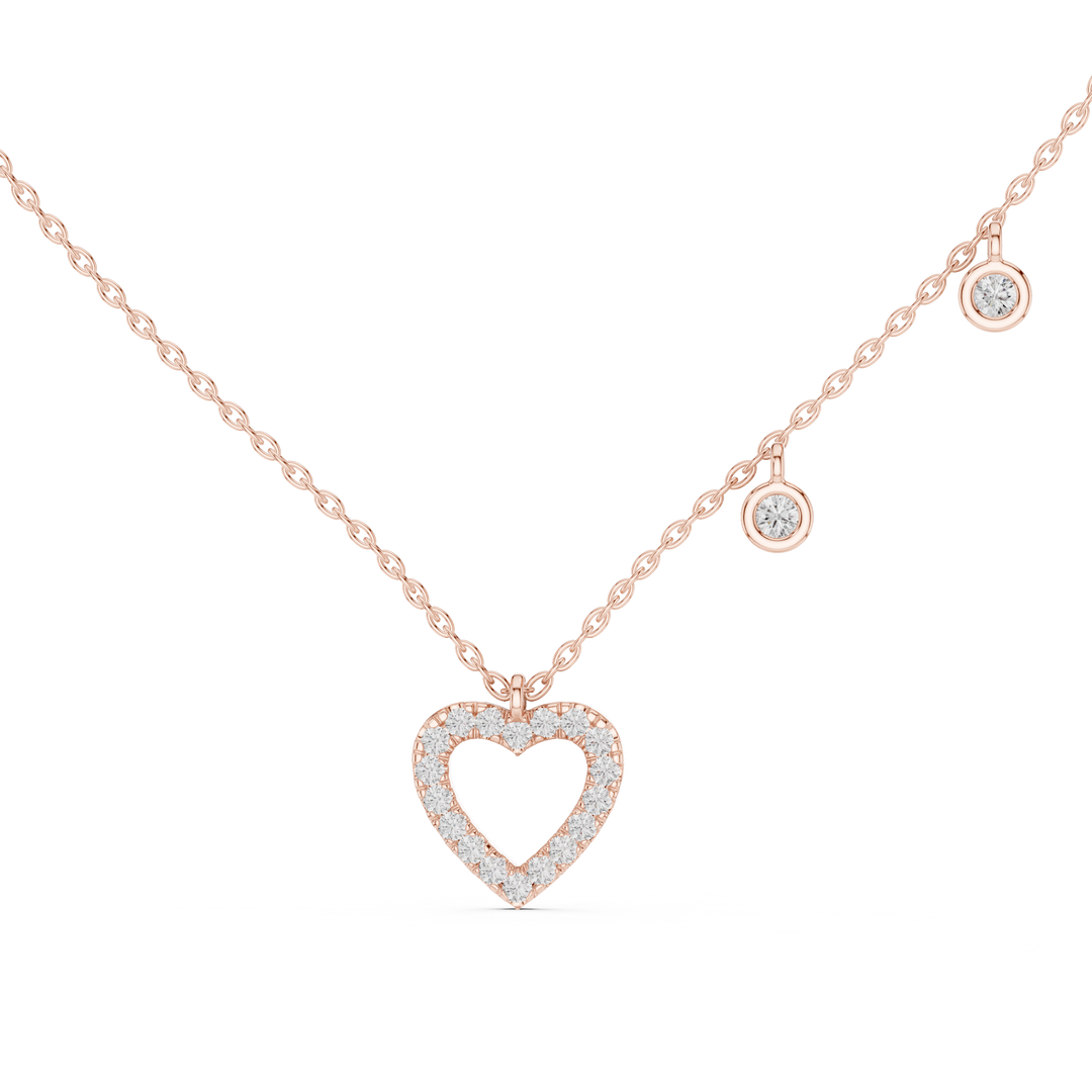 Double Heart Necklace — 0.48ct