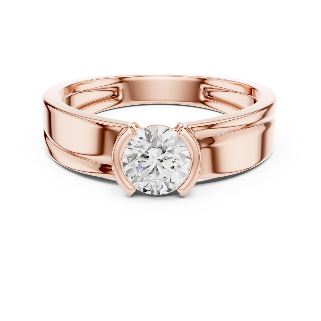Tapered Channel Mens Ring — 0.50ct