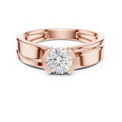Tapered Channel Mens Ring — 0.50ct