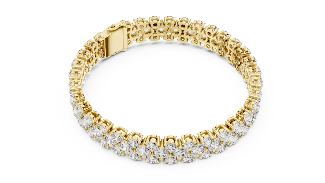 Two-Row Diamond Bracelet — 17.38ct