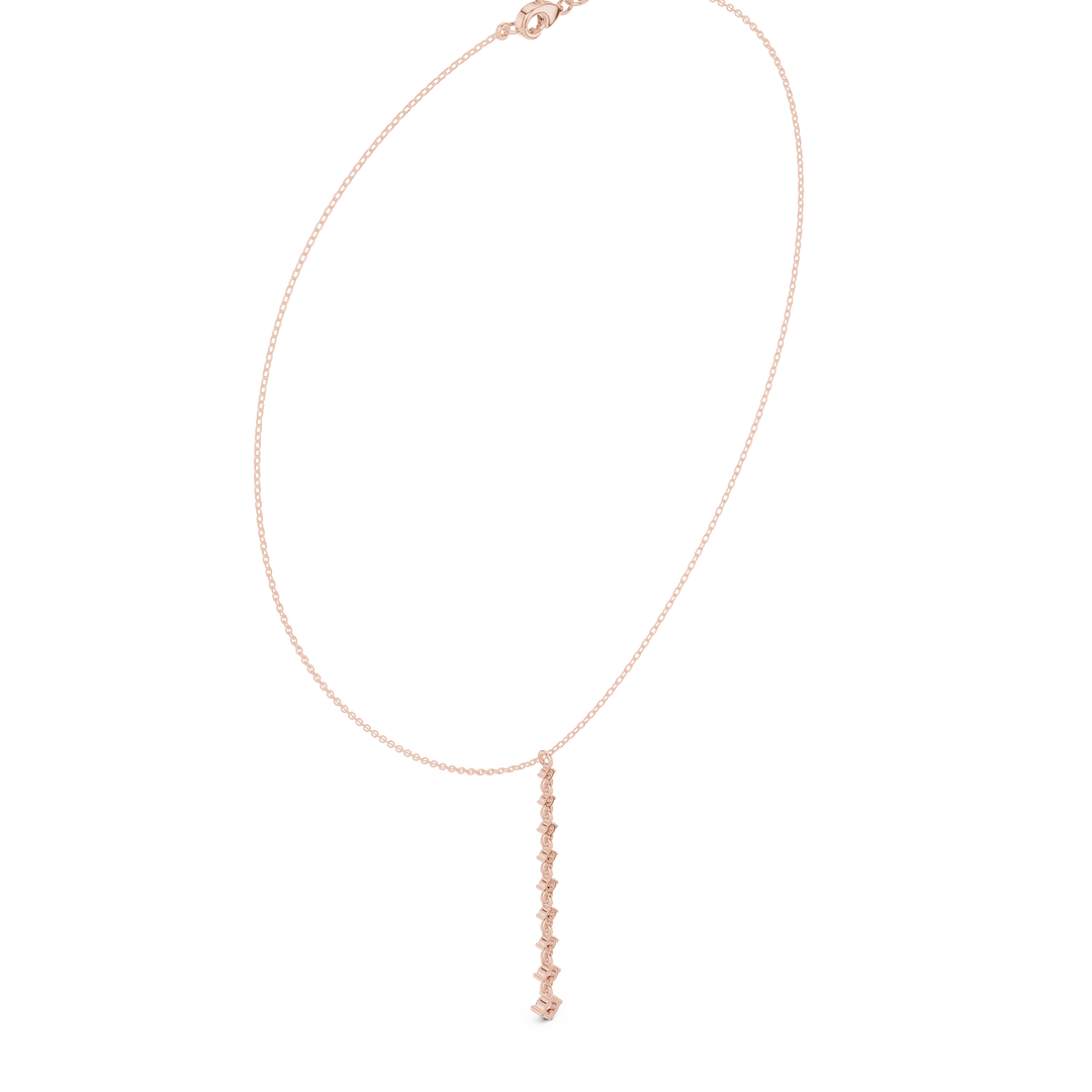 Graduated Solitaire Drop Necklace — 0.63ct