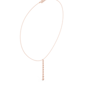 Graduated Solitaire Drop Necklace — 0.63ct