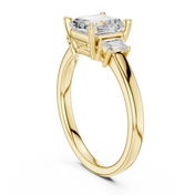 Versailles Asscher Three-Stone Diamond Ring