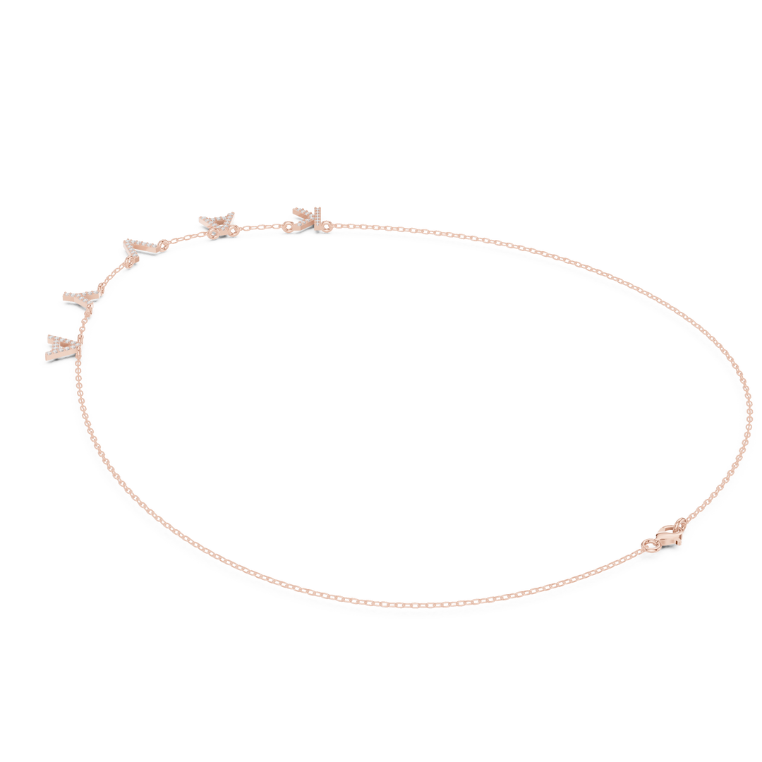 KAVYA Name Letter Necklace — 0.31ct
