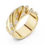 Load image into Gallery viewer, Twisted Rope Mens Ring — 0.63ct
