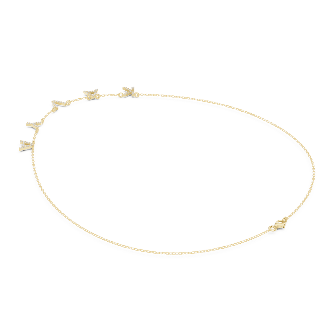 KAVYA Name Letter Necklace — 0.31ct