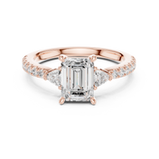 Vivian Emerald Cut Diamond Ring