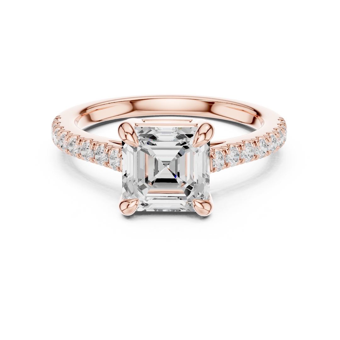 Deco 2.00ct Asscher Cut Diamond Ring