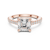 Deco 2.00ct Asscher Cut Diamond Ring