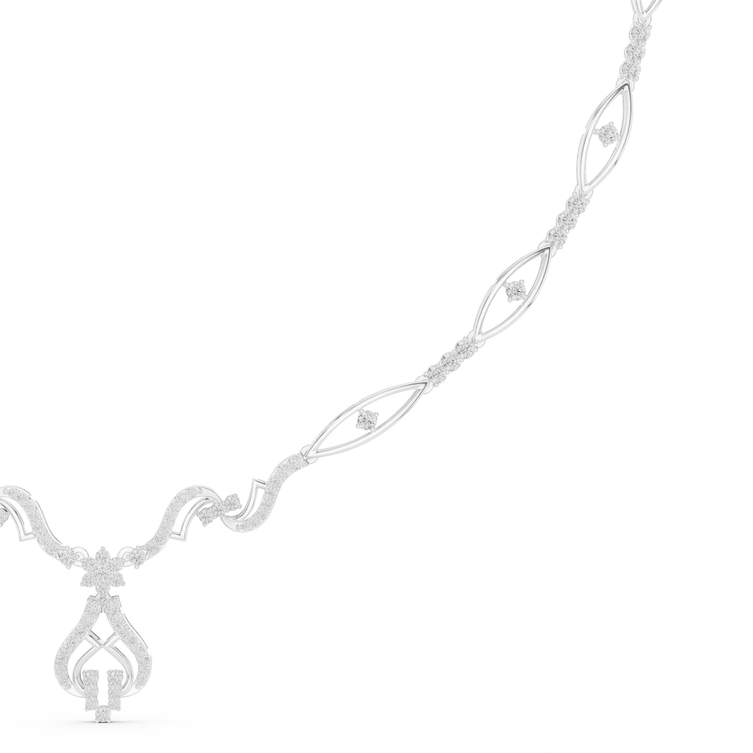Oval Link Tassel Necklace — 1.84ct