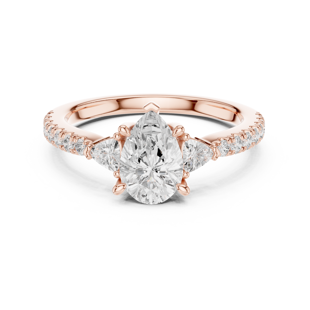 Dewdrop Pear Cut Diamond Ring
