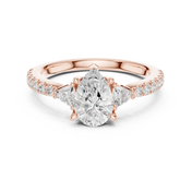 Dewdrop Pear Cut Diamond Ring
