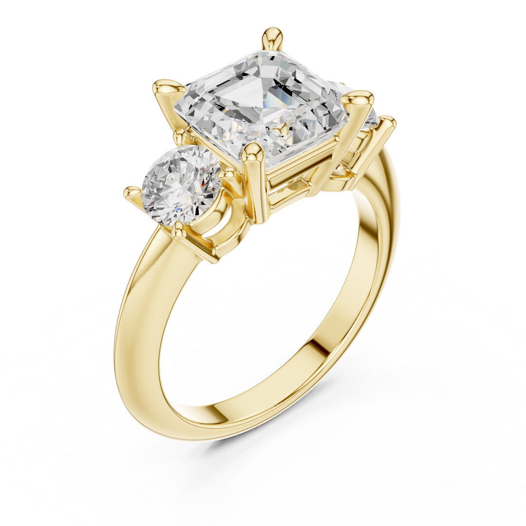 Grandeur 2.50ct Asscher Cut Diamond Engagement Ring