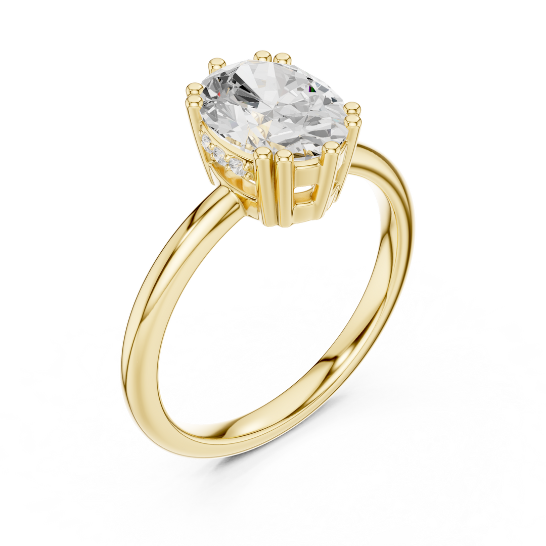 Rosalind Oval Diamond Accent Ring