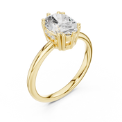 Rosalind Oval Diamond Accent Ring