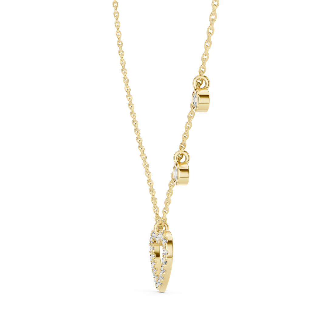 Double Heart Necklace — 0.48ct