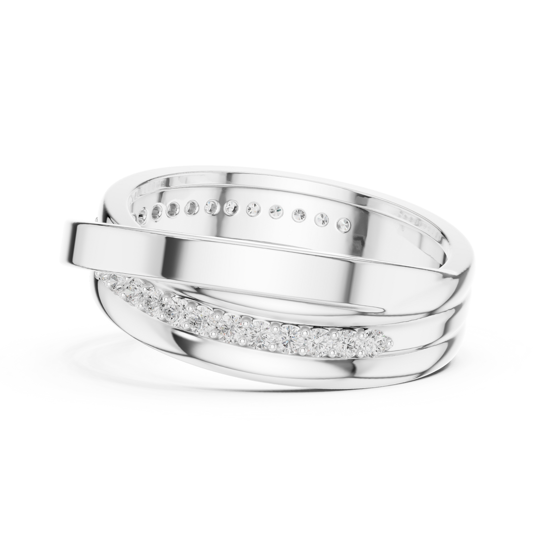 Slim Row Band Mens Ring — 0.29ct