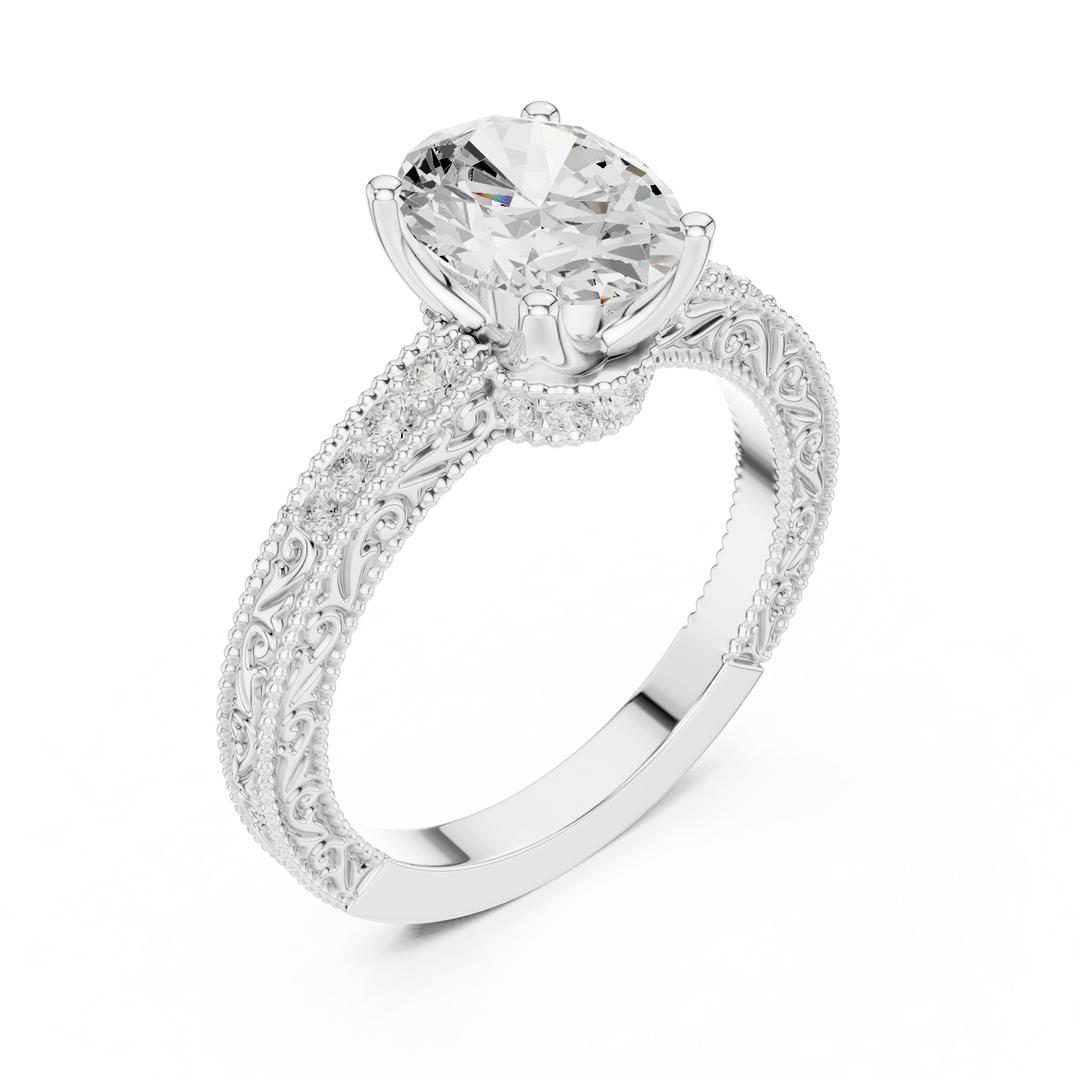 Horizon 2.00ct Oval Diamond Three-Stone Ring