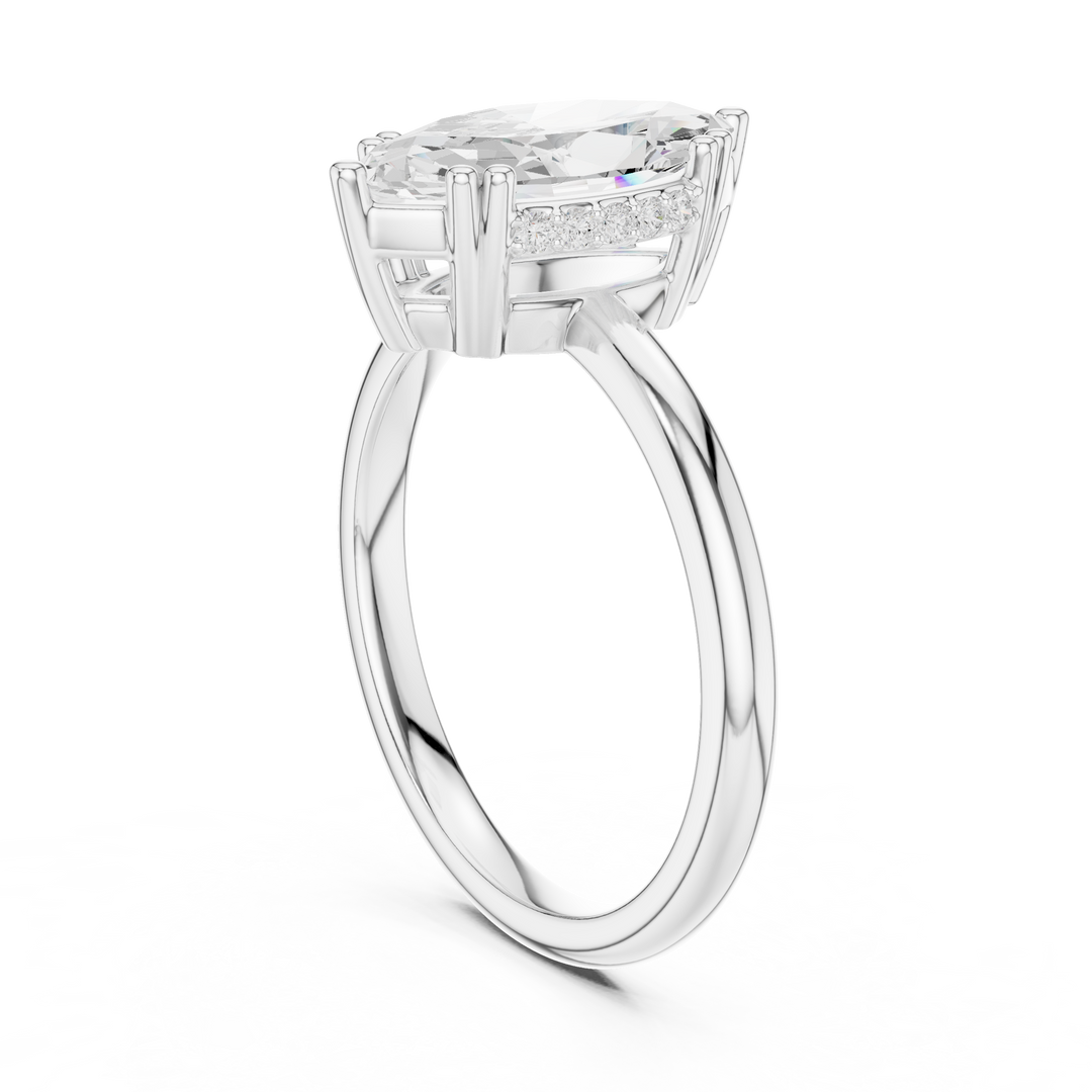 Fantaisie Marquise Diamond Accent Ring