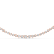 Graduated Bezel Tennis Necklace — 11.01ct