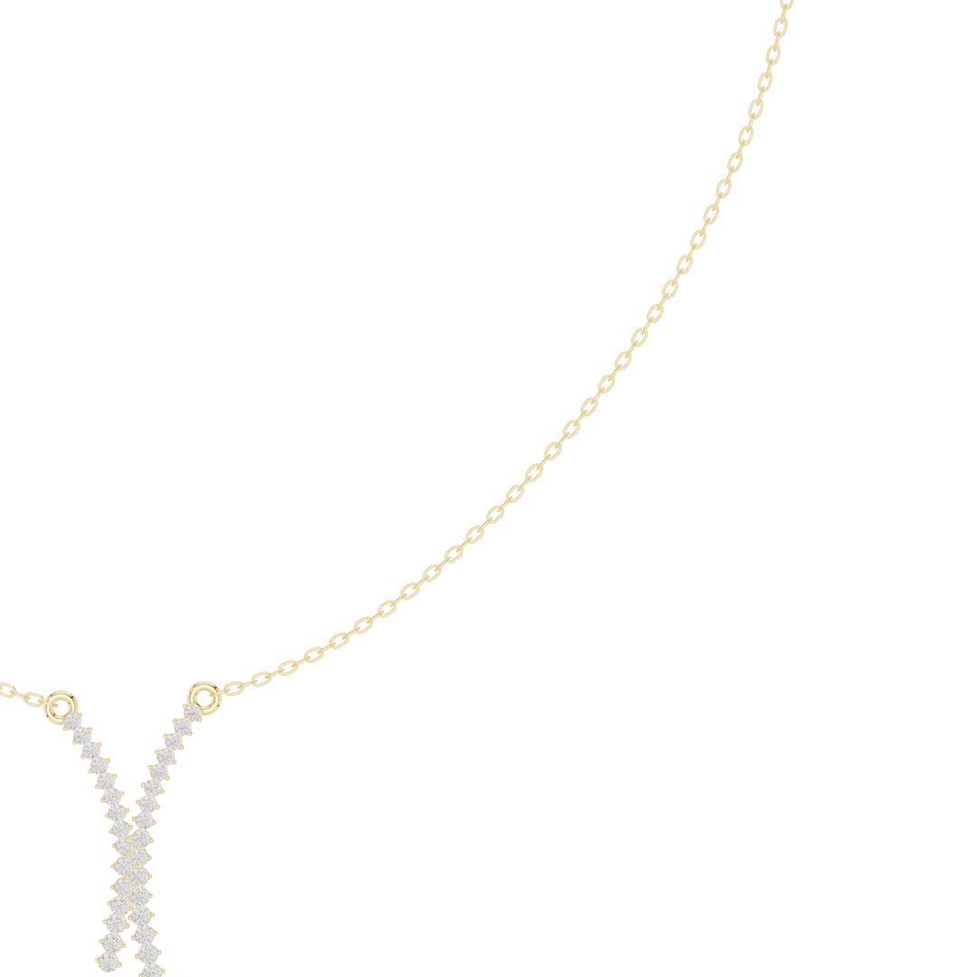 Forked Branch Pendant Necklace — 0.37ct