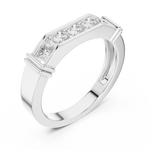 Load image into Gallery viewer, Five Stone Bar Mens Ring — 0.55ct
