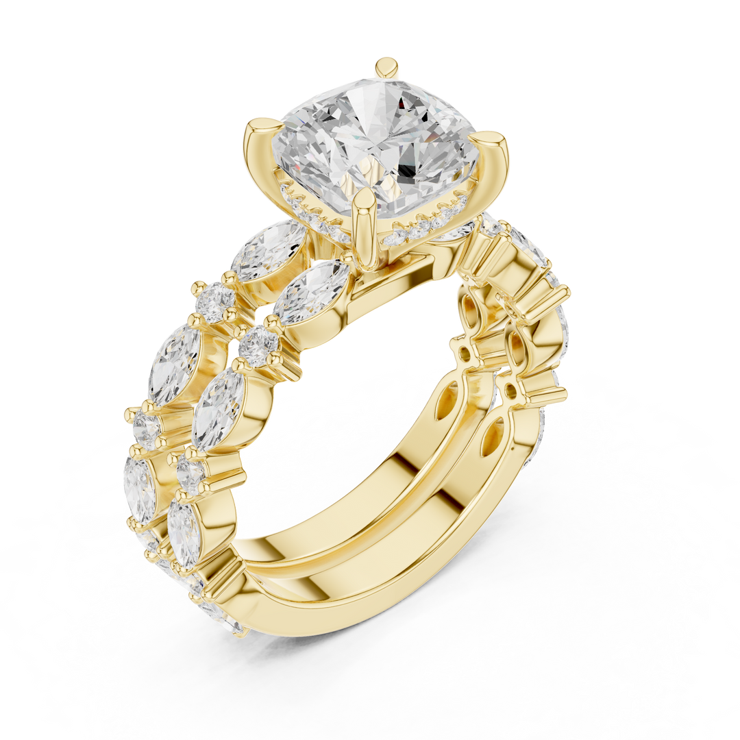 Glacier 2.65ct Cushion Cut Diamond Ring