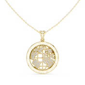 World Map Pendant — 1.06ct
