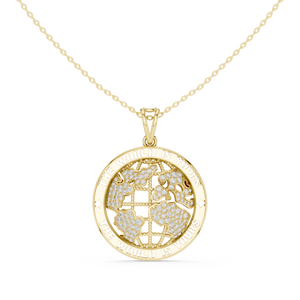 World Map Pendant — 1.06ct
