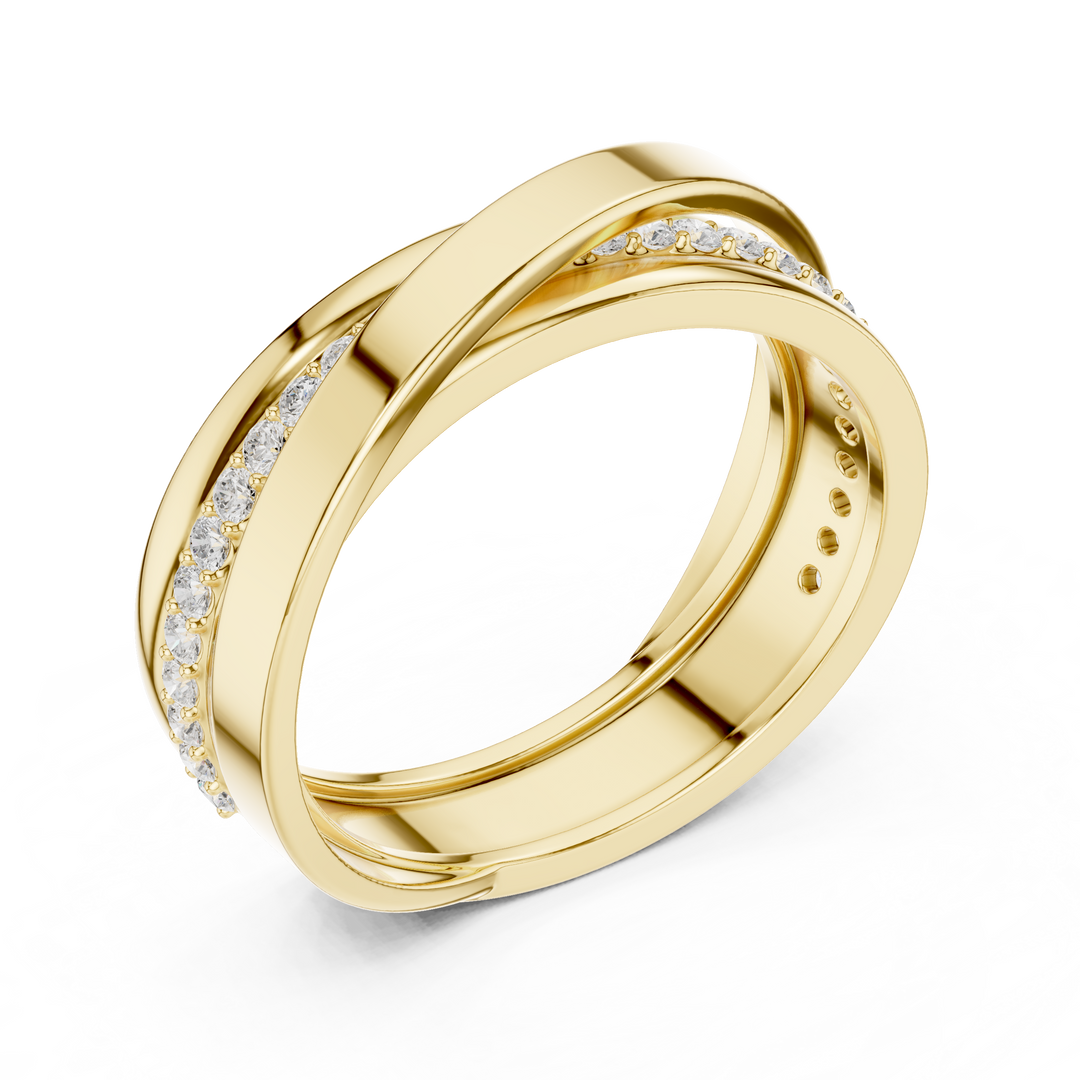 Slim Row Band Mens Ring — 0.29ct