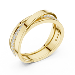Load image into Gallery viewer, Slim Row Band Mens Ring — 0.29ct
