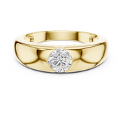 Smooth Dome Mens Ring — 0.01ct