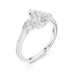 Load image into Gallery viewer, Cascade Pear Three-Stone Diamond Ring
